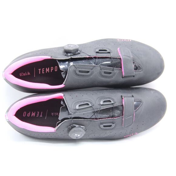 Fizik R5 Tempo Overcurve Cycling Shoes Mens Size 11.5 EU 45 Black Pink 3 Cleat - Picture 5 of 7
